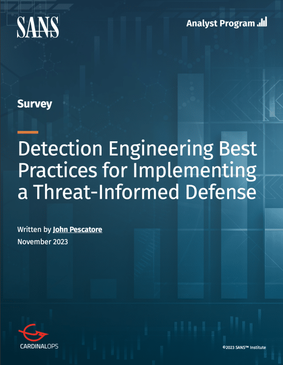 Detection Engineering Best Practices for Implementing a Threat-Informed Defense